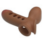 Guaina indossabbile prolunga pene in silicone gonfiabile stimolatore pene e vagina per coppie