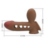 Guaina indossabbile prolunga pene in silicone gonfiabile stimolatore pene e vagina per coppie