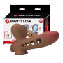 Guaina indossabbile prolunga pene in silicone gonfiabile stimolatore pene e vagina per coppie