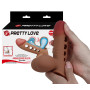 Guaina indossabbile prolunga pene in silicone gonfiabile stimolatore pene e vagina per coppie