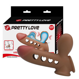 Guaina indossabbile prolunga pene in silicone gonfiabile stimolatore pene e vagina per coppie