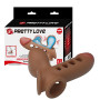 Guaina indossabbile prolunga pene in silicone gonfiabile stimolatore pene e vagina per coppie