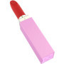 vibratore vaginale in silicone ricaricabile rossetto vibrante con tre punte intercambiabili portatile