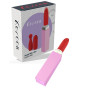vibratore vaginale in silicone ricaricabile rossetto vibrante con tre punte intercambiabili portatile