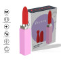vibratore vaginale in silicone ricaricabile rossetto vibrante con tre punte intercambiabili portatile