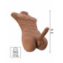 Masturbatore busto ultra realistico con dildo di 20 cm e ano penetrabile stimolatore anale vaginale Dude,Fuck Me!