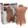 Masturbatore busto ultra realistico con dildo di 20 cm e ano penetrabile stimolatore anale vaginale Dude,Fuck Me!