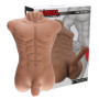 Masturbatore busto ultra realistico con dildo di 20 cm e ano penetrabile stimolatore anale vaginale Dude,Fuck Me!