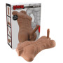 Masturbatore busto ultra realistico con dildo di 20 cm e ano penetrabile stimolatore anale vaginale Dude,Fuck Me!
