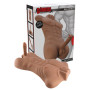 Masturbatore busto ultra realistico con dildo di 20 cm e ano penetrabile stimolatore anale vaginale Dude,Fuck Me!
