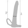 Fallo realistico indossabile con anelli fallici doppia penetrazione in silicone