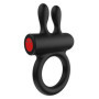 Anello fallico vibrante con stimolatore per clitoride in silicone per coppie ricaricabile