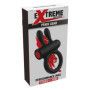 Anello fallico vibrante con stimolatore per clitoride in silicone per coppie ricaricabile