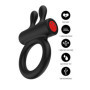 Anello fallico vibrante con stimolatore per clitoride in silicone per coppie ricaricabile