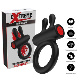 Anello fallico vibrante con stimolatore per clitoride in silicone per coppie ricaricabile