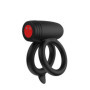 Anello fallico doppio vibrante in silcone stimolatore per lui e lei ricaricabile waterproof