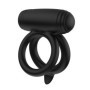 Anello fallico doppio vibrante in silcone stimolatore per lui e lei ricaricabile waterproof