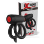 Anello fallico doppio vibrante in silcone stimolatore per lui e lei ricaricabile waterproof