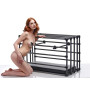 Gabbia bondage Kennel - Adjustable Puppy Cage with Padded Board
