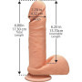 Dildo realistico con testicoli stimolatore anale vaginale con ventosa 20 cm
