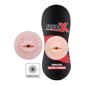Masturbatore per pene bocca realistica vibrante stimolatore maschile