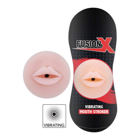 Masturbatore per pene bocca realistica vibrante stimolatore maschile