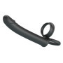 Pene indossabile stimolatore vaginale anale in silicone con anelli fallici sextoys per coppie