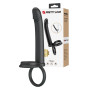 Pene indossabile stimolatore vaginale anale in silicone con anelli fallici sextoys per coppie
