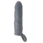 Guaina prolunga per pene realistica stimolatore flessibile con anello fallico impermeabile