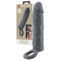 Guaina prolunga per pene realistica stimolatore flessibile con anello fallico impermeabile