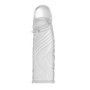Guaina fallica indossabile estensore per pene elastica con texuture stimolante per partner
