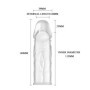Guaina fallica indossabile estensore per pene elastica con texuture stimolante per partner