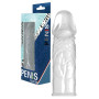 Guaina fallica indossabile estensore per pene elastica con texuture stimolante per partner