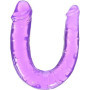 Doppio dildo stimolatore vaginale anale flessibile con vene realistiche