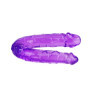 Doppio dildo stimolatore vaginale anale flessibile con vene realistiche