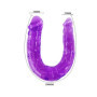 Doppio dildo stimolatore vaginale anale flessibile con vene realistiche