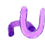 Doppio dildo stimolatore vaginale anale flessibile con vene realistiche