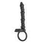 Dildo strap-on con anelli fallici in silicone doopio stimolatore vaginale anale sextoys per coppie