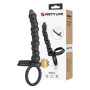 Dildo strap-on con anelli fallici in silicone doopio stimolatore vaginale anale sextoys per coppie