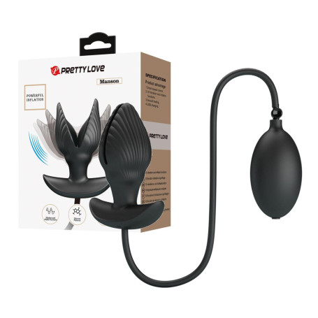 Vibratore anale gonfiabile in silicone ricaricabile con pompa stimolatore anale