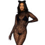 Tutina sexy leopardata taglia unica catsuit leopardato per lei abbigliamento intimo hot