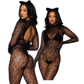 Tutina sexy leopardata taglia unica catsuit leopardato per lei abbigliamento intimo hot