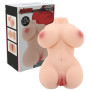 Masturbatore realistico per pene busto femminile con vagina e ano penetrabile sextoys maschile
