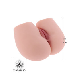 Masturbatore con vagina e ano vibrante stimolatore maschile multiprogramma