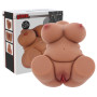 Masturbatore maschile stimolatore pene busto femminile xxl con vagina e ano penetrabili