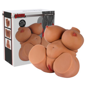 Masturbatore maschile stimolatore pene busto femminile xxl con vagina e ano penetrabili