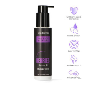 Olio erotico per massaggio sensuale effetto caldo ai frutti di bosco olio sensual touch 120 ml