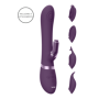 Vibratore rabbit in silicone con 4 testine stimolatore clitoride vaginale waterproof ricaricabile usb