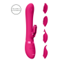 Vibratore rabbit stimolatore clitoride in silicone dildo per lei ricaricabile con 4 testine incluse