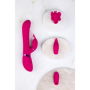 Vibratore rabbit stimolatore clitoride in silicone dildo per lei ricaricabile con 4 testine incluse